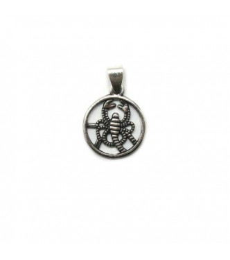 PE001392 Genuine sterling silver pendant charm solid hallmarked 925 zodiac sign Scorpio